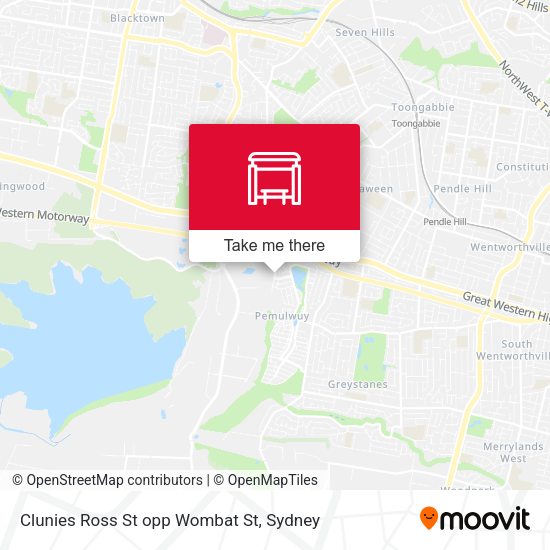 Clunies Ross St opp Wombat St map