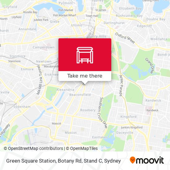 Green Square Station, Botany Rd, Stand C map