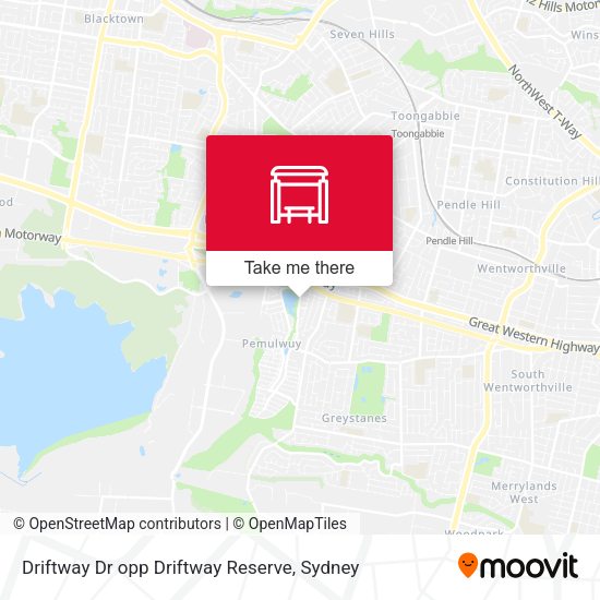 Driftway Dr opp Driftway Reserve map