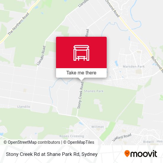 Stony Creek Rd at Shane Park Rd map