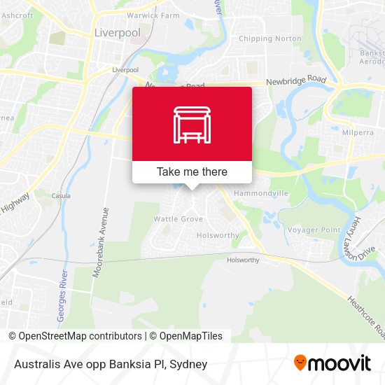 Australis Ave opp Banksia Pl map