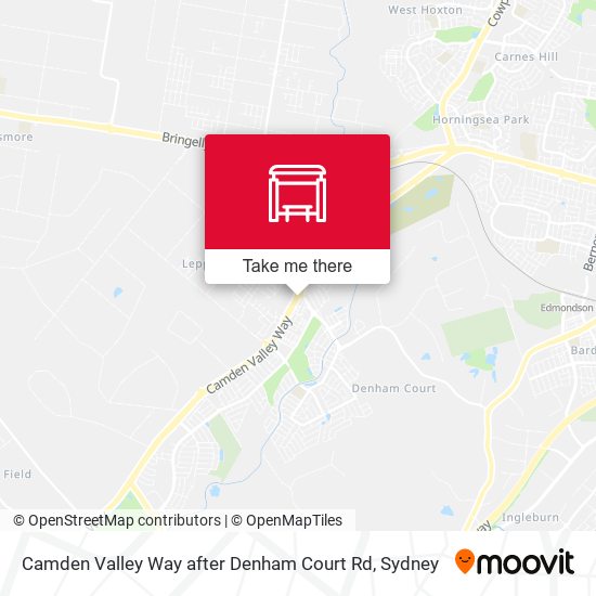 Camden Valley Way after Denham Court Rd map