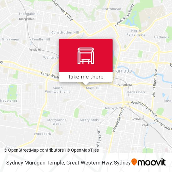 Sydney Murugan Temple, Great Western Hwy map