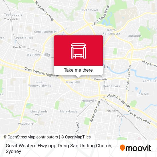 Great Western Hwy opp Dong San Uniting Church map
