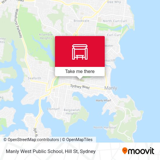 Manly West Public School, Hill St map