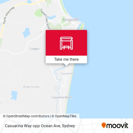 Casuarina Way opp Ocean Ave map