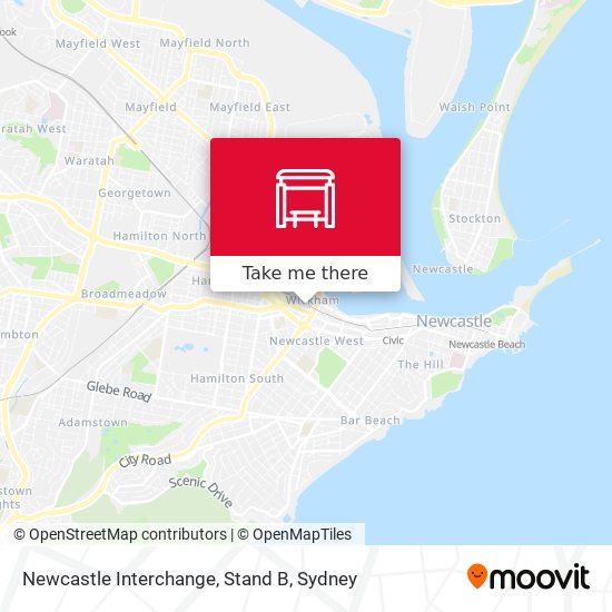 Newcastle Interchange, Stand B map