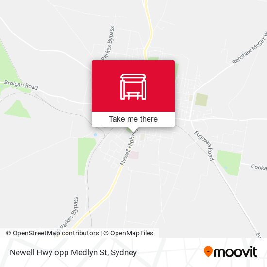 Newell Hwy opp Medlyn St map