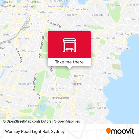 Mapa Wansey Road Light Rail