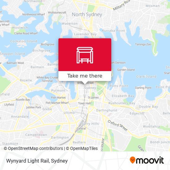 Wynyard Light Rail map