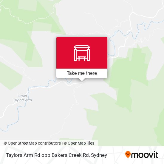 Taylors Arm Rd opp Bakers Creek Rd map