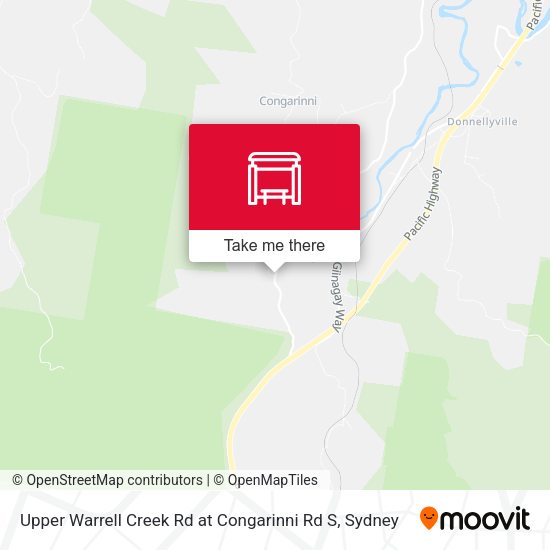 Upper Warrell Creek Rd at Congarinni Rd S map
