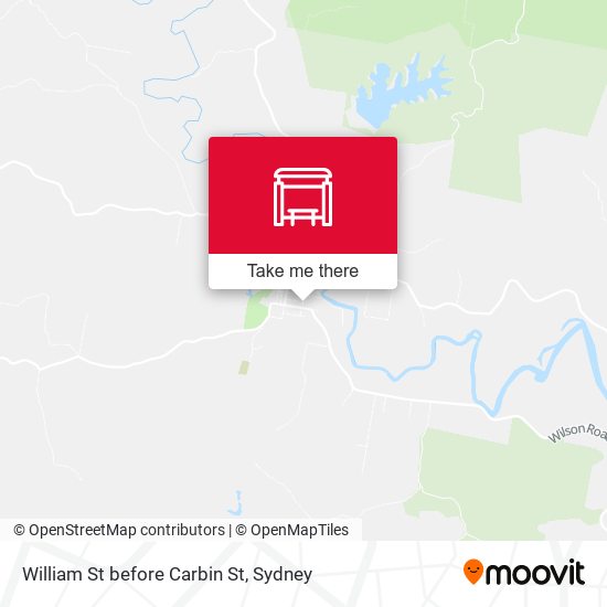 William St before Carbin St map