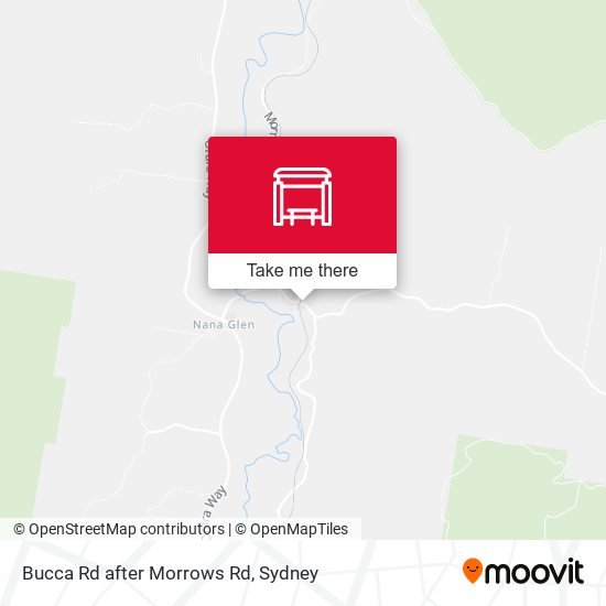 Bucca Rd after Morrows Rd map