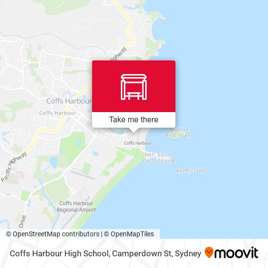 Coffs Harbour High School, Camperdown St map