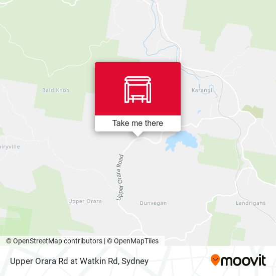 Upper Orara Rd at Watkin Rd map
