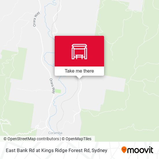 East Bank Rd at Kings Ridge Forest Rd map