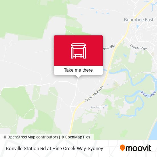 Bonville Station Rd at Pine Creek Way map