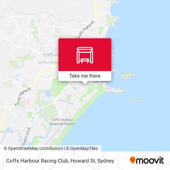 Coffs Harbour Racing Club, Howard St map