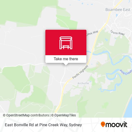 East Bonville Rd at Pine Creek Way map