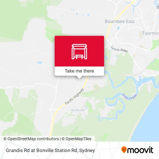 Grandis Rd at Bonville Station Rd map