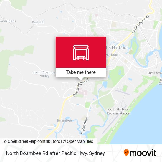 North Boambee Rd after Pacific Hwy map