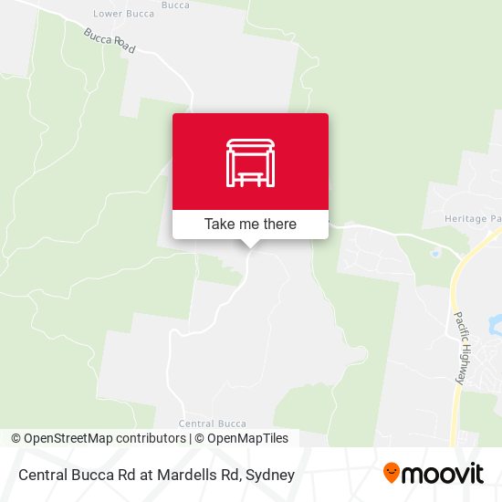 Central Bucca Rd at Mardells Rd map