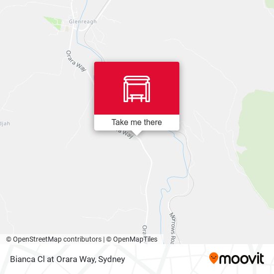 Bianca Cl at Orara Way map