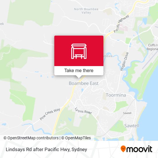 Lindsays Rd after Pacific Hwy map