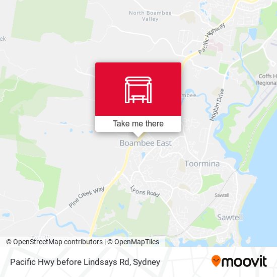 Pacific Hwy before Lindsays Rd map