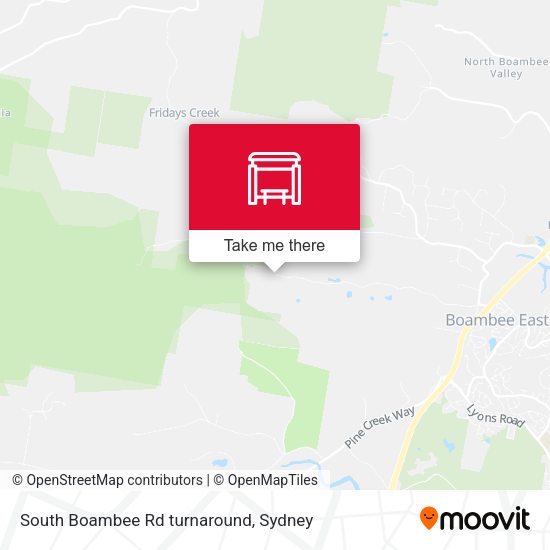South Boambee Rd turnaround map
