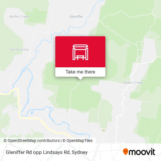 Gleniffer Rd opp Lindsays Rd map