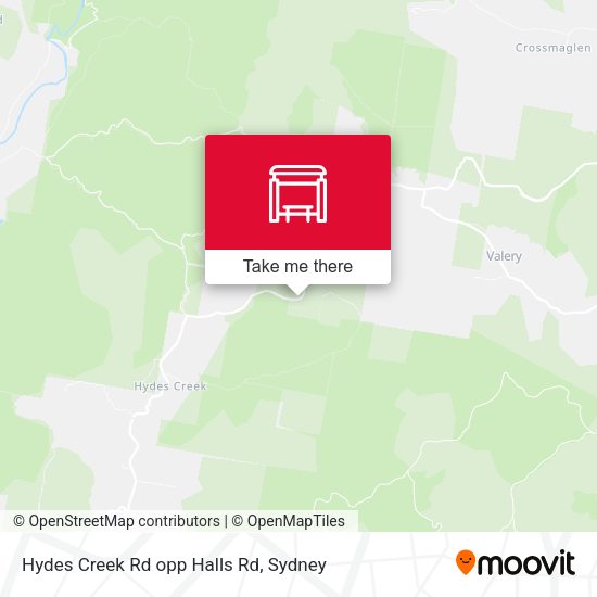 Hydes Creek Rd opp Halls Rd map