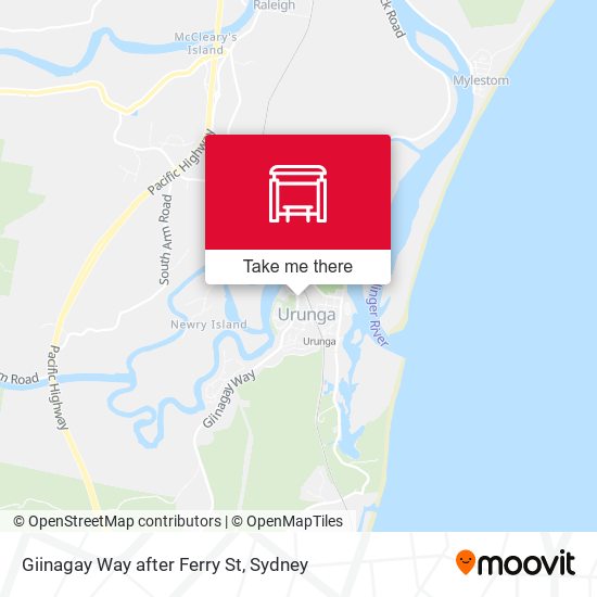 Giinagay Way after Ferry St map