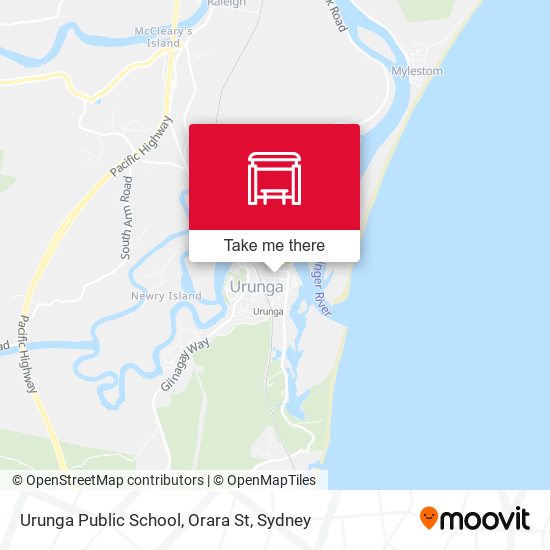 Urunga Public School, Orara St map