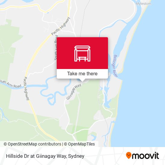 Hillside Dr at Giinagay Way map
