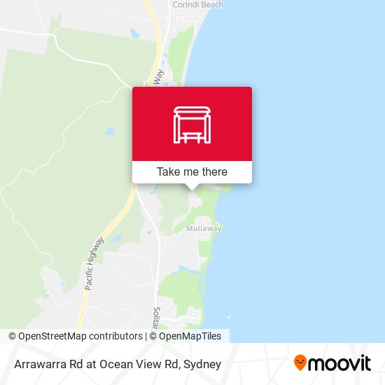 Arrawarra Rd at Ocean View Rd map