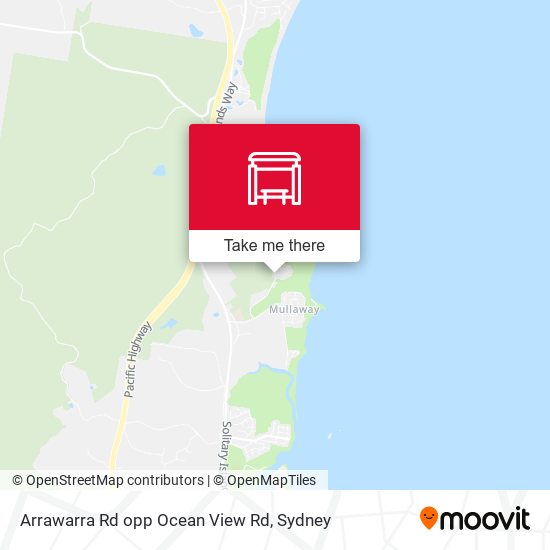 Arrawarra Rd opp Ocean View Rd map