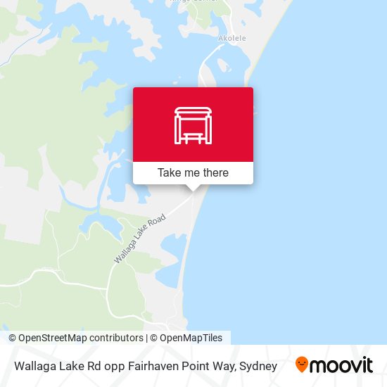 Wallaga Lake Rd opp Fairhaven Point Way map