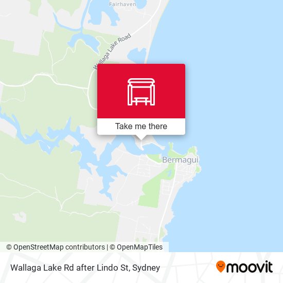 Wallaga Lake Rd after Lindo St map