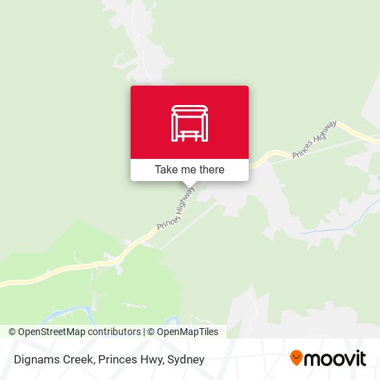 Dignams Creek, Princes Hwy map