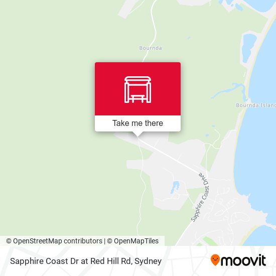 Sapphire Coast Dr at Red Hill Rd map
