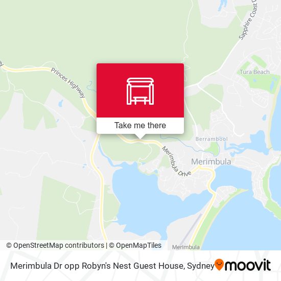 Merimbula Dr opp Robyn's Nest Guest House map