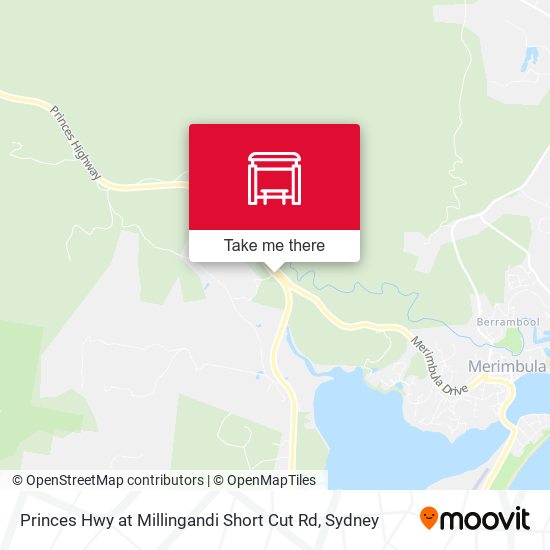 Princes Hwy at Millingandi Short Cut Rd map