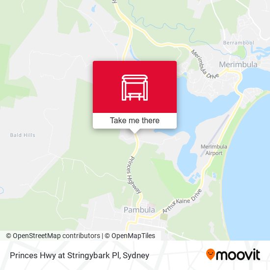 Princes Hwy at Stringybark Pl map