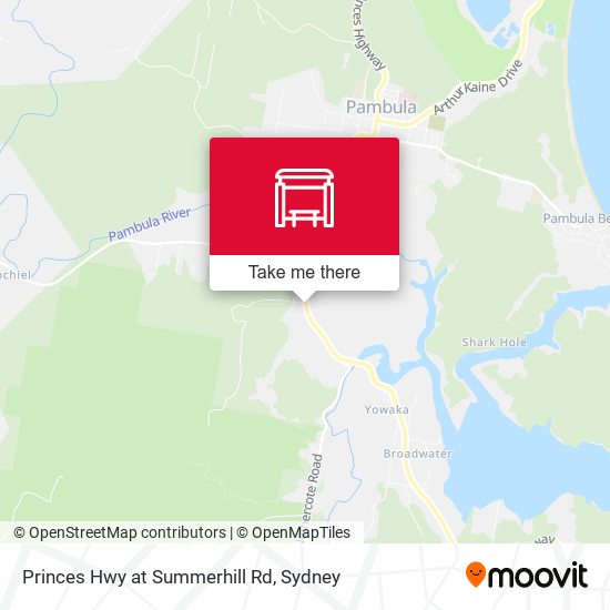 Princes Hwy at Summerhill Rd map