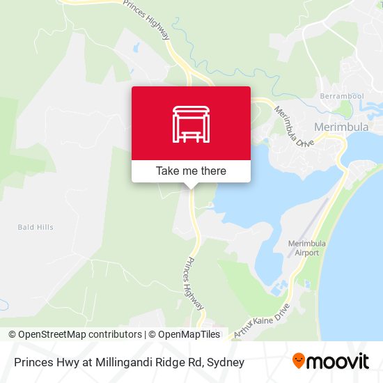 Princes Hwy at Millingandi Ridge Rd map