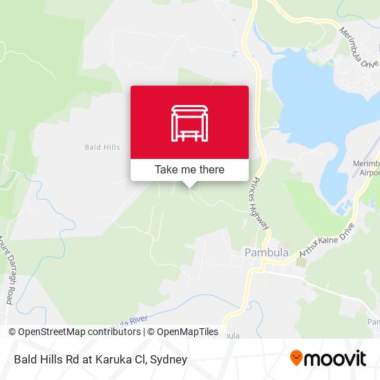 Bald Hills Rd at Karuka Cl map