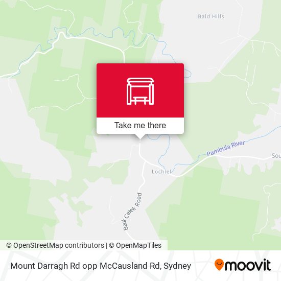 Mount Darragh Rd opp McCausland Rd map