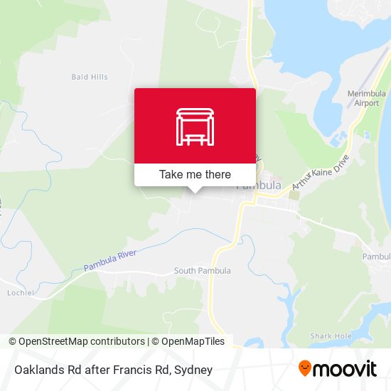 Oaklands Rd after Francis Rd map